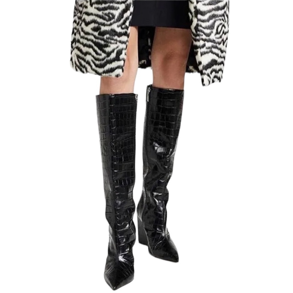 NWOB SCHUTZ Asya Up Wedge Knee-High Boots